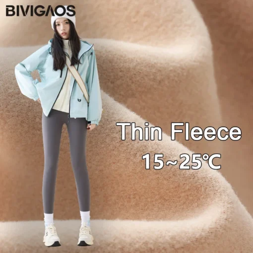 BIVIGAOS High Waist Fleece Leggings - Image 11