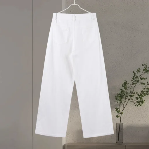 Metal Rivet High Waist Jeans - Image 35