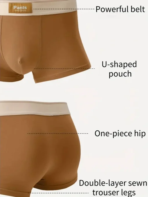 3pcs Men Cotton Boxer Shorts - Image 5