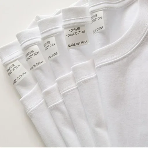 2PCS 100% Cotton Solid T Shirts - Image 3