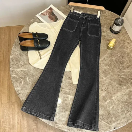 High Waist Flare Jeans - Image 2