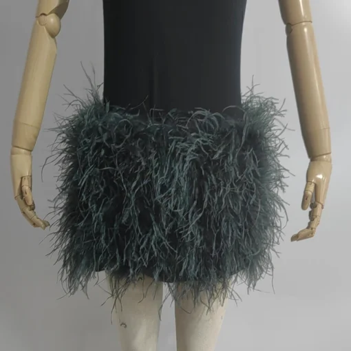 Ostrich Feather Mini Skirt - Image 10