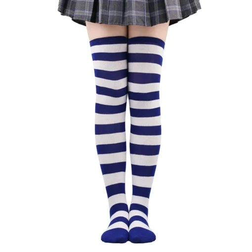Striped Over Knee Stockings - Image 18