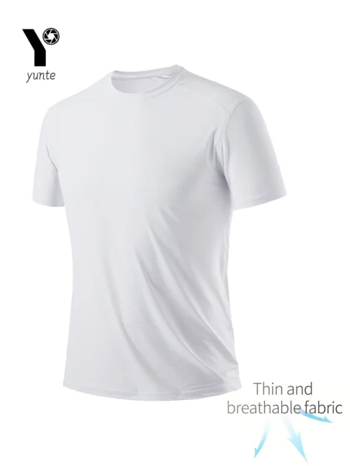 7-Piece White Ultra-Light Men's Quick-Drying Breathable Sweat-Absorbent Shirt - Image 3