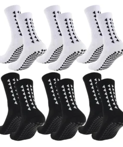 6Pairs men  football grip socks