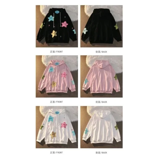 Y2K Oversized Kawaii Zip Up Hoodie - Image 5