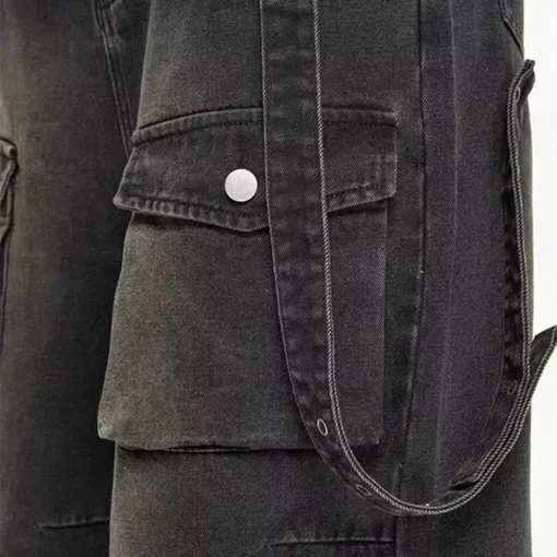 2024 Y2K Multiple Pockets Baggy Cargo Jeans Pants - Image 5