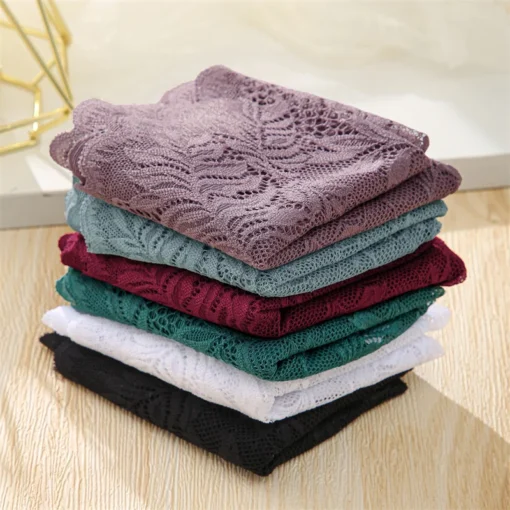 FINETOO 4pcs Lace Floral Underwear - Image 5