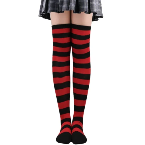 Striped Over Knee Stockings - Image 9