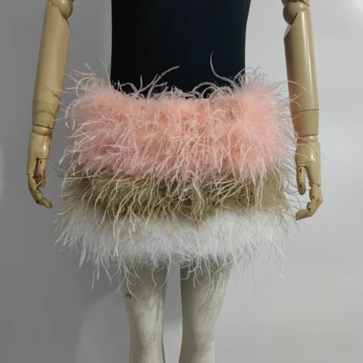 Ostrich Feather Mini Skirt - Image 16