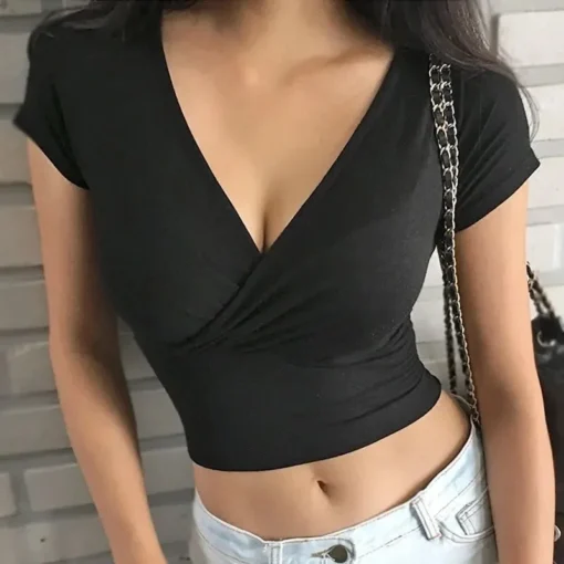 Sexy V-neck T-shirt - Image 10