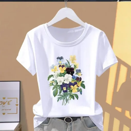 Floral Print Explosive T-shirt - Image 3