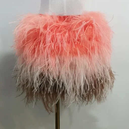 Ostrich Feather Mini Skirt - Image 22