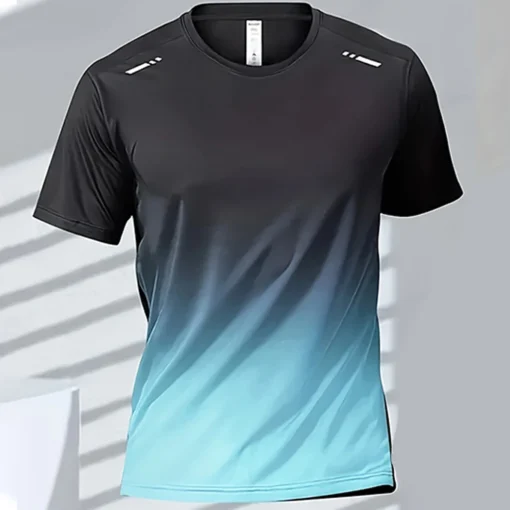 Quick-drying Gradient Short Sleeve T-Shirt - Image 3