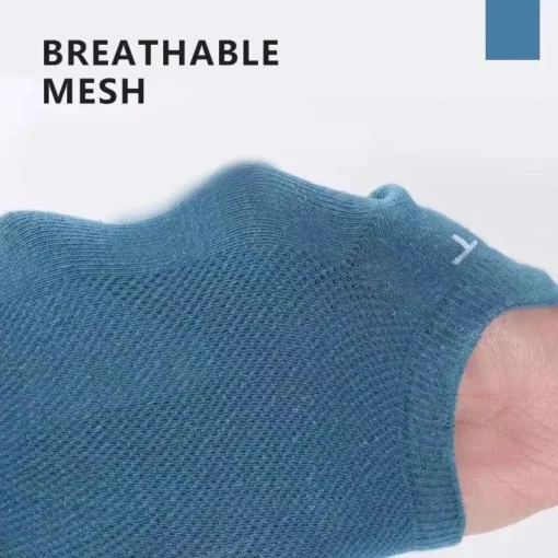 Men's Summer Thin Mesh Breathable Polyester Sports Socks - Image 5