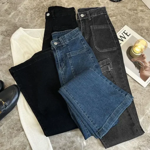 High Waist Flare Jeans - Image 16