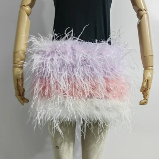 Ostrich Feather Mini Skirt - Image 12