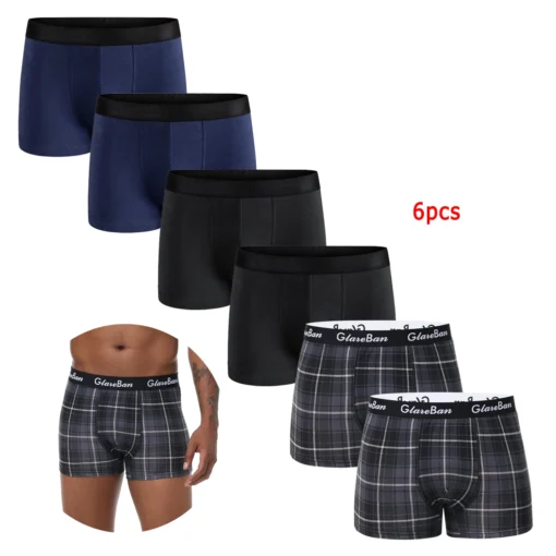 6pcs pack Black Boxer Shorts - Image 7