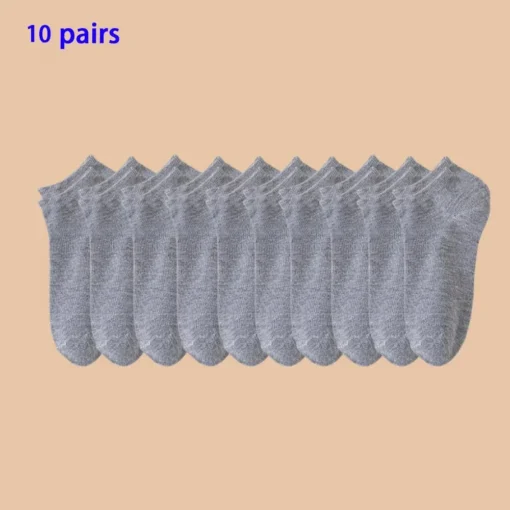 Unisex 40/20/10 Pairs of Solid Color Socks - Image 5