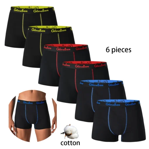 6pcs pack Black Boxer Shorts - Image 8