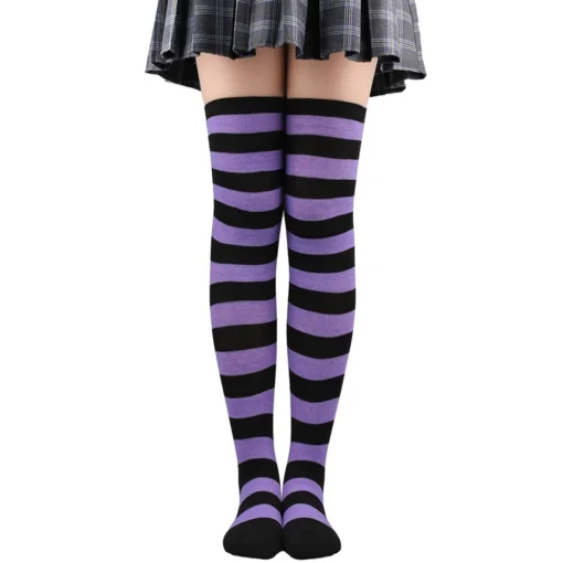 Striped Over Knee Stockings - Image 7