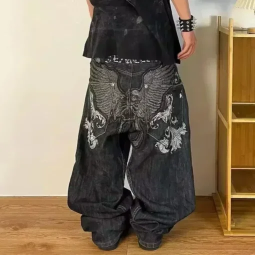 Skull Embroidered Jeans - Image 18