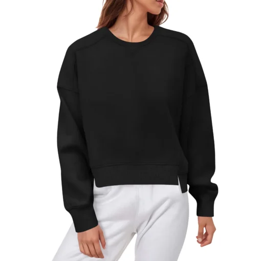 Long-Sleeved Simple Sweatshirt - Image 2