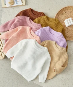 Suefunskry Newborn Baby Knitted Long Sleeve Autumn Winter Sweater
