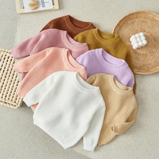 Suefunskry Newborn Baby Knitted Long Sleeve Autumn Winter Sweater