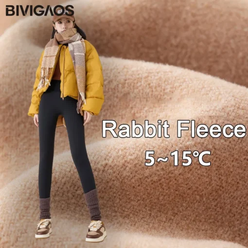 BIVIGAOS High Waist Fleece Leggings - Image 7