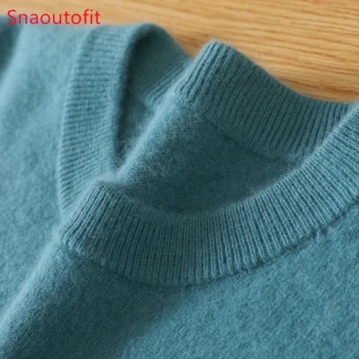 Men's 100% Pure Mink Cashmere Sweater - Image 3