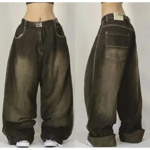 Oversized Print Baggy Jeans - Image 3