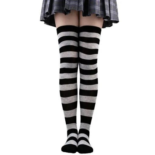 Striped Over Knee Stockings - Image 24
