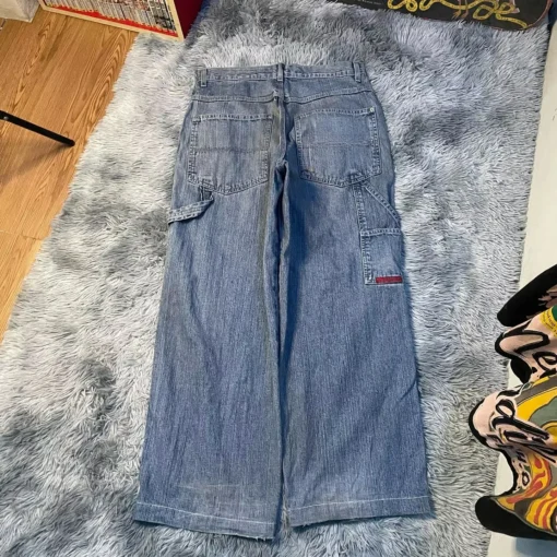 Dice Embroidered Baggy Jeans - Image 3