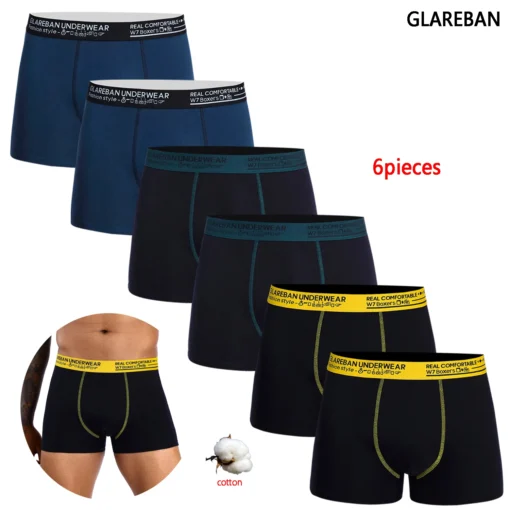 6pcs pack Black Boxer Shorts - Image 10