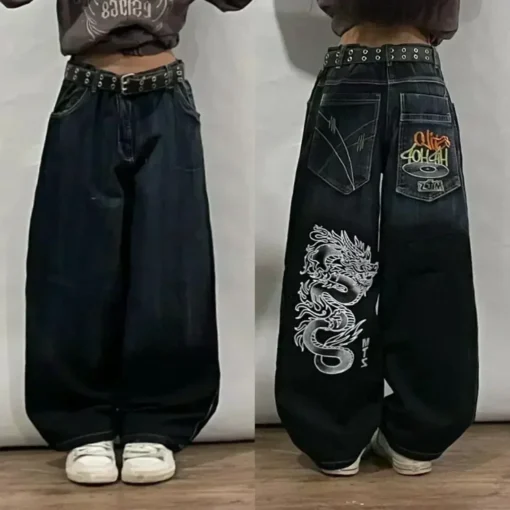 Skull Embroidered Jeans - Image 29
